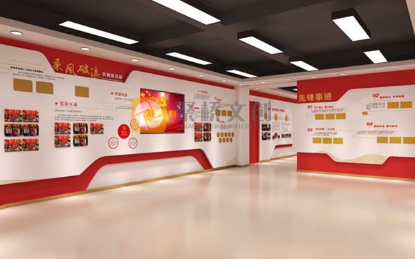 黨建展館的設(shè)計(jì)中，如何充分展示黨的歷史和成就？